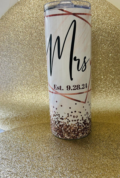 Mr. & Mrs. 20 oz Sublimated Tumbler