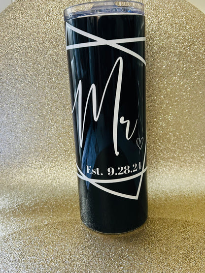 Mr. & Mrs. 20 oz Sublimated Tumbler