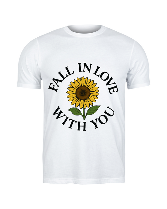 Fall in Love with "You" Sunflower T-shirt